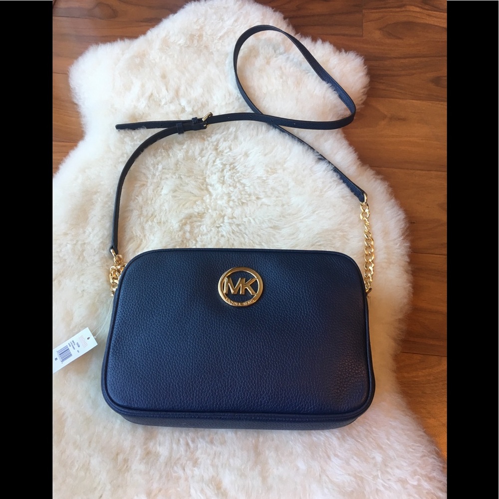 Michael Kors leather crossbody chain bag